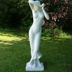 Greek^Statues & Sculptures Shy Maiden 85cm Marble Resin Garden Statue