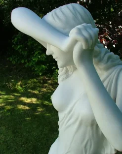 Greek^Statues & Sculptures Shy Maiden 85cm Marble Resin Garden Statue