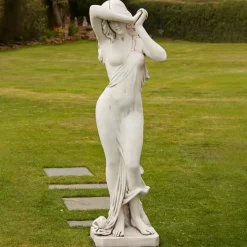Greek^Statues & Sculptures Shy Maiden 114cm Stone Garden Statue