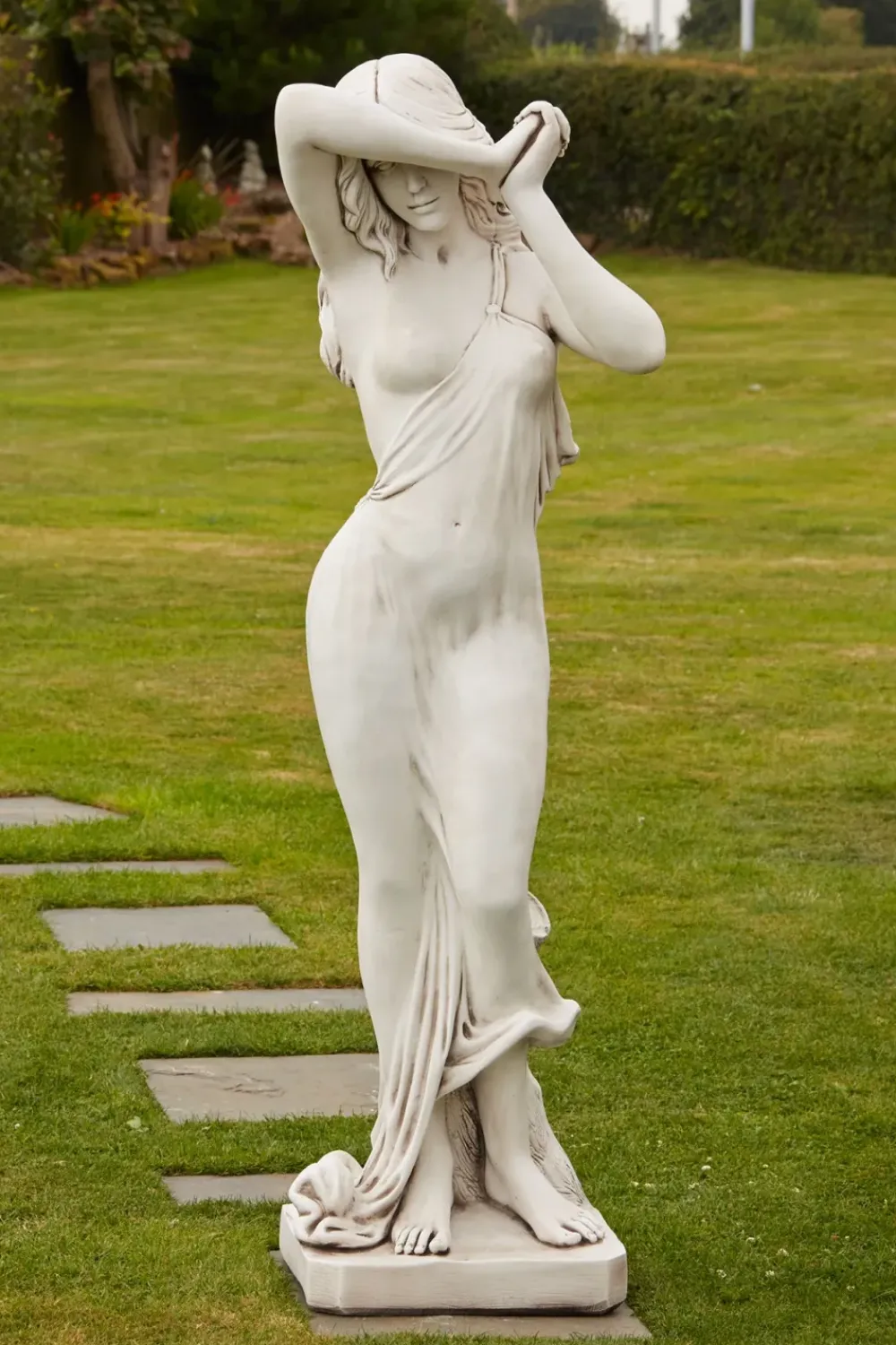 Greek^Statues & Sculptures Shy Maiden 114cm Stone Garden Statue