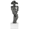 Figurative|Table Top^Statues & Sculptures Silent Warrior 48cm Anthracite Resin Indoor Sculpture