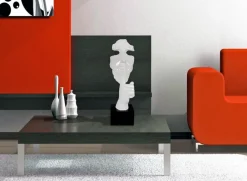 Figurative|Table Top^Statues & Sculptures Silent Warrior 48cm White Resin Indoor Sculpture