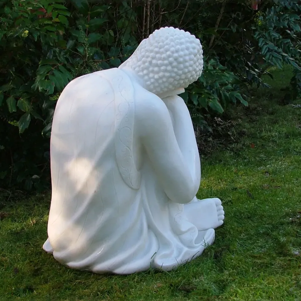 Buddha^Statues & Sculptures Sleeping Buddha 60cm Marble Resin Garden Ornament