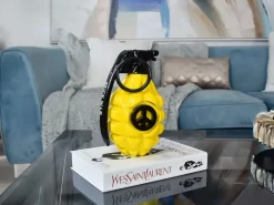 Table Top|Contemporary^Statues & Sculptures Sonic Grenade 25cm Yellow Resin Indoor Sculpture