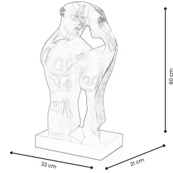 Figurative|Table Top^Statues & Sculptures Soul Reflection 60cm Silver Resin Indoor Sculpture