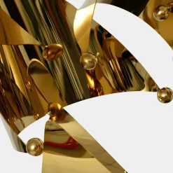 Table Top|Abstract^Statues & Sculptures Spacial Drift 59cm Gold Metal Indoor Sculpture