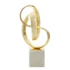 Table Top|Abstract^Statues & Sculptures Spiral Symphony 34cm Gold Metal Indoor Sculpture