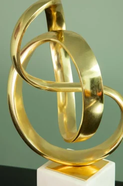 Table Top|Abstract^Statues & Sculptures Spiral Symphony 34cm Gold Metal Indoor Sculpture