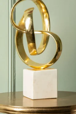 Table Top|Abstract^Statues & Sculptures Spiral Symphony 34cm Gold Metal Indoor Sculpture