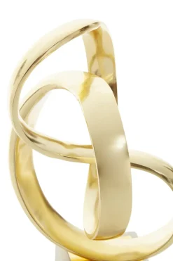 Table Top|Abstract^Statues & Sculptures Spiral Symphony 34cm Gold Metal Indoor Sculpture