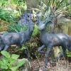 Stags & Deers^Statues & Sculptures Stag & Doe Bronze Metal Garden Statues
