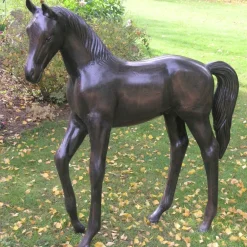 Horses^Statues & Sculptures Standing Foal Bronze Metal Garden Statue