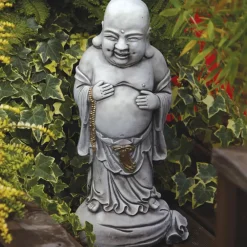 Buddha^Statues & Sculptures Standing Stone Buddha Garden Ornament