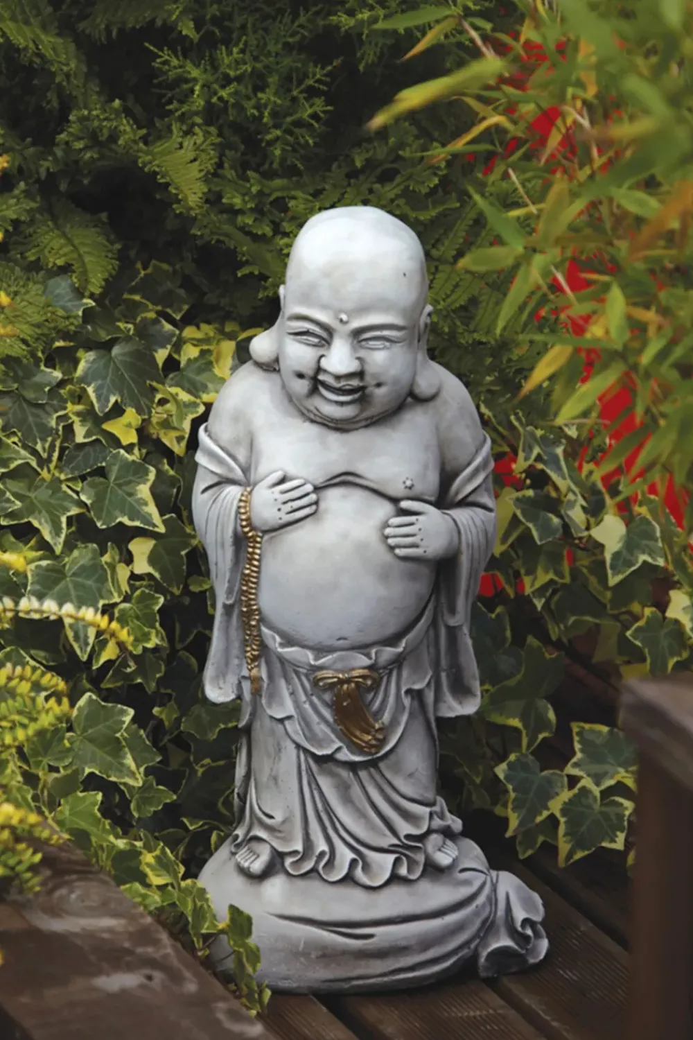 Buddha^Statues & Sculptures Standing Stone Buddha Garden Ornament