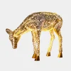 Wildlife|Stags & Deers^Statues & Sculptures Starlight Stag 90cm LED Gold Metal Garden Sculpture
