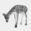 Wildlife|Stags & Deers^Statues & Sculptures Starlight Stag 90cm LED Silver Metal Garden Sculpture
