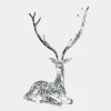 Wildlife|Stags & Deers^Statues & Sculptures Starlight Stag 125cm LED Silver Metal Garden Sculpture