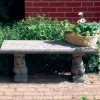Stone Benches^Statues & Sculptures Straight Plain Top Stone Garden Bench