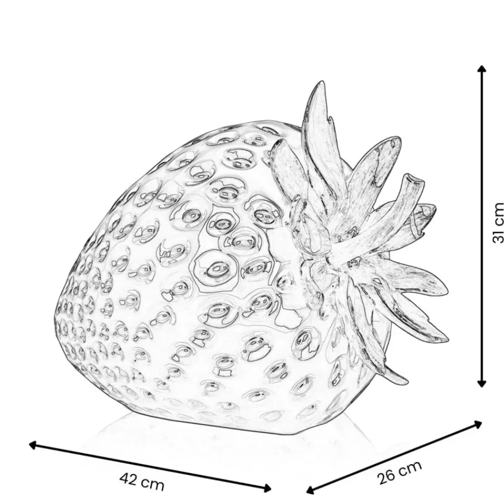 Table Top|Contemporary^Statues & Sculptures Strawberry Pop 31cm Multicolour Resin Indoor Sculpture