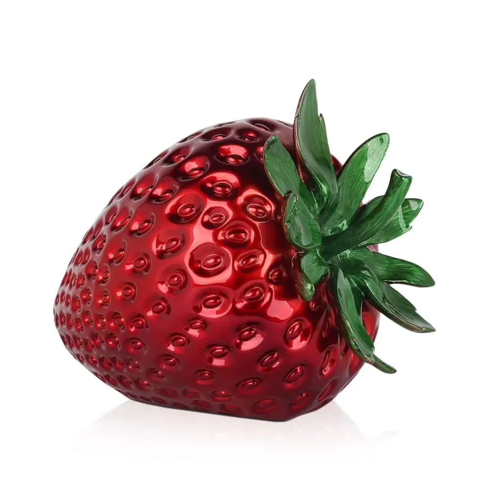 Table Top|Contemporary^Statues & Sculptures Strawberry Pop 31cm Red Resin Indoor Sculpture