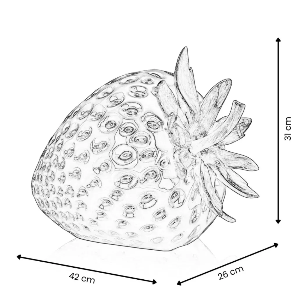 Table Top|Contemporary^Statues & Sculptures Strawberry Pop 31cm Red Resin Indoor Sculpture