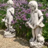 Children^Statues & Sculptures Summer Love Boy & Girl Stone Resin Garden Statues