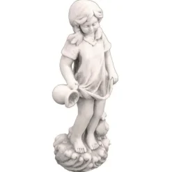 Children^Statues & Sculptures Summer Love Boy & Girl Stone Resin Garden Statues