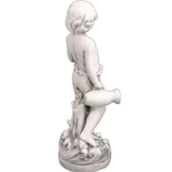 Children^Statues & Sculptures Summer Love Boy & Girl Stone Resin Garden Statues