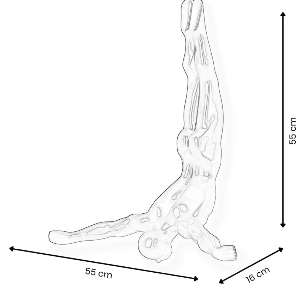 Figurative|Wall Art^Statues & Sculptures The Diver 55cm Black Resin Wall Sculpture