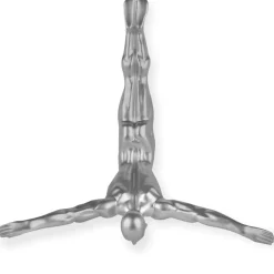 Figurative|Wall Art^Statues & Sculptures The Diver 55cm Silver Resin Wall Sculpture