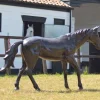 Horses^Statues & Sculptures Thoroughbred Horse Life-Size Bronze Metal Garden Statue