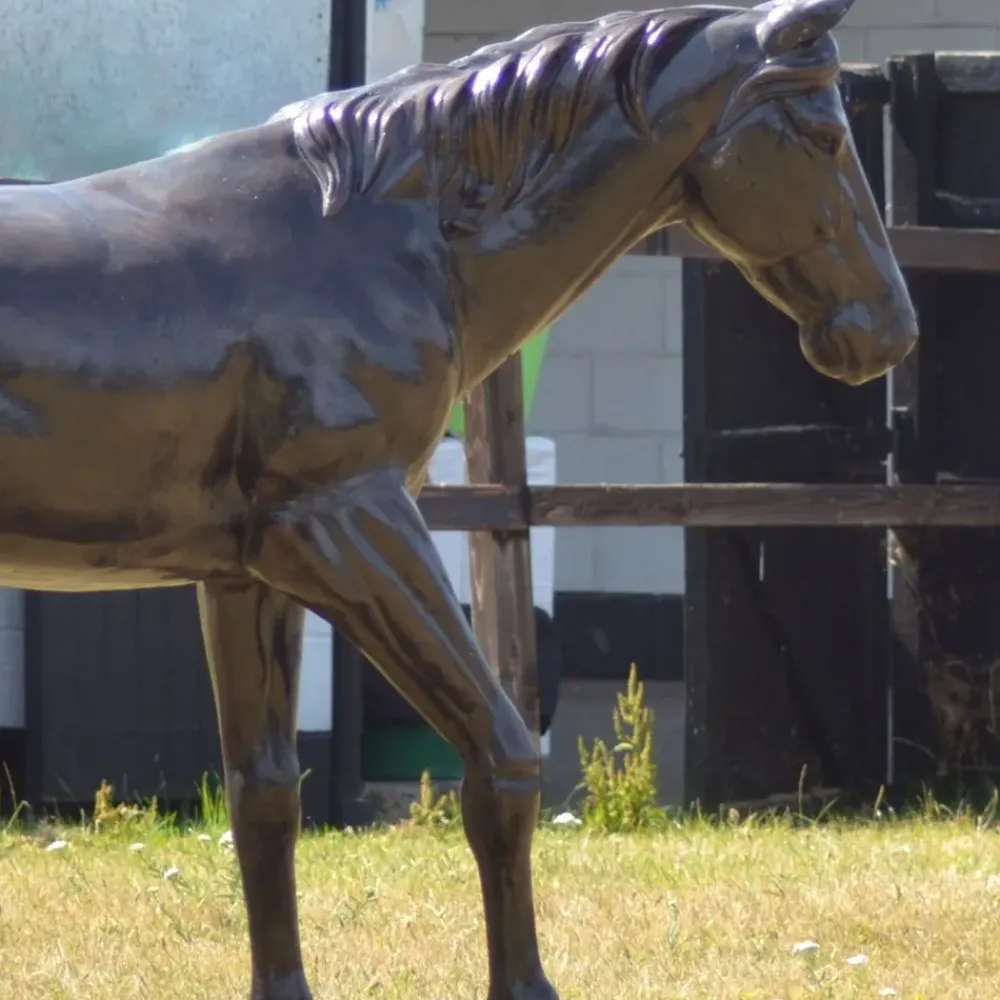 Horses^Statues & Sculptures Thoroughbred Horse Life-Size Bronze Metal Garden Statue