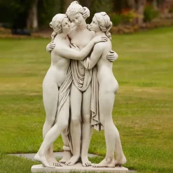 Greek^Statues & Sculptures Three Graces Portland Stone Garden Statue
