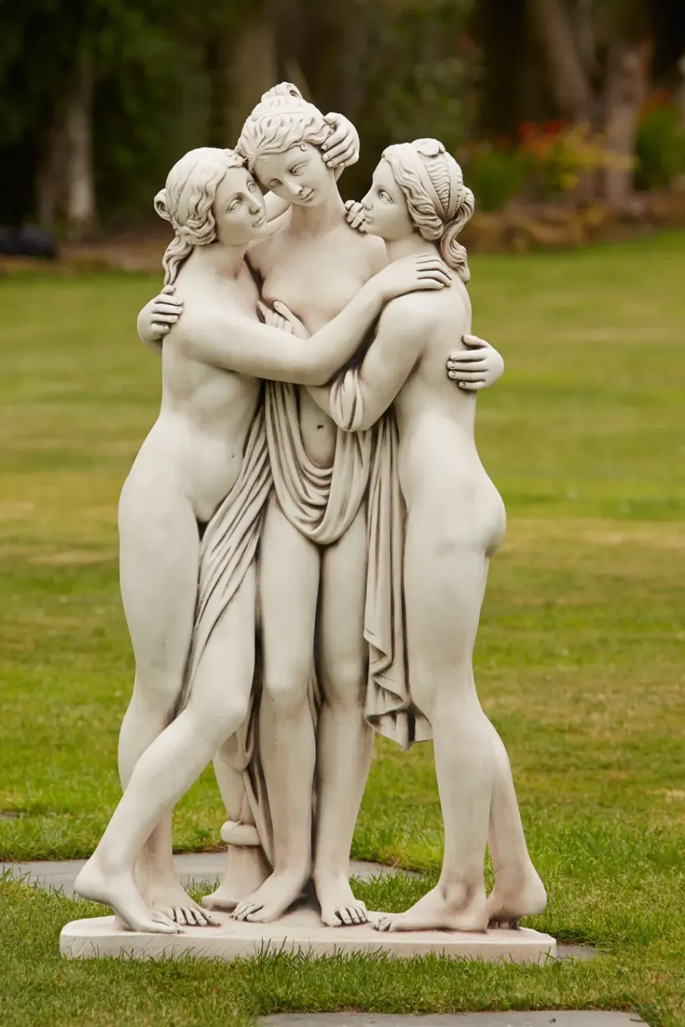 Greek^Statues & Sculptures Three Graces Portland Stone Garden Statue