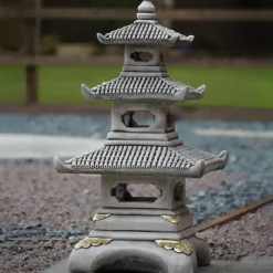 Pagodas^Statues & Sculptures Three Tier Japanese Pagoda Stone Garden Ornament