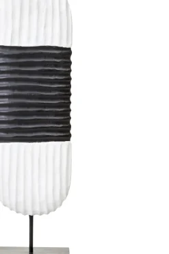 Table Top|Abstract^Statues & Sculptures Tic-Tac 60cm Black & White Wood Indoor Sculpture