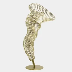 Floor Standing|Abstract^Statues & Sculptures Tornado 152cm Gold Metal Garden Sculpture