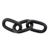 Table Top|Contemporary^Statues & Sculptures Triple Link 5cm Black Metal Indoor Sculpture