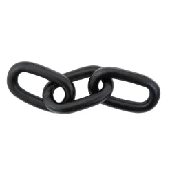 Table Top|Contemporary^Statues & Sculptures Triple Link 5cm Black Metal Indoor Sculpture