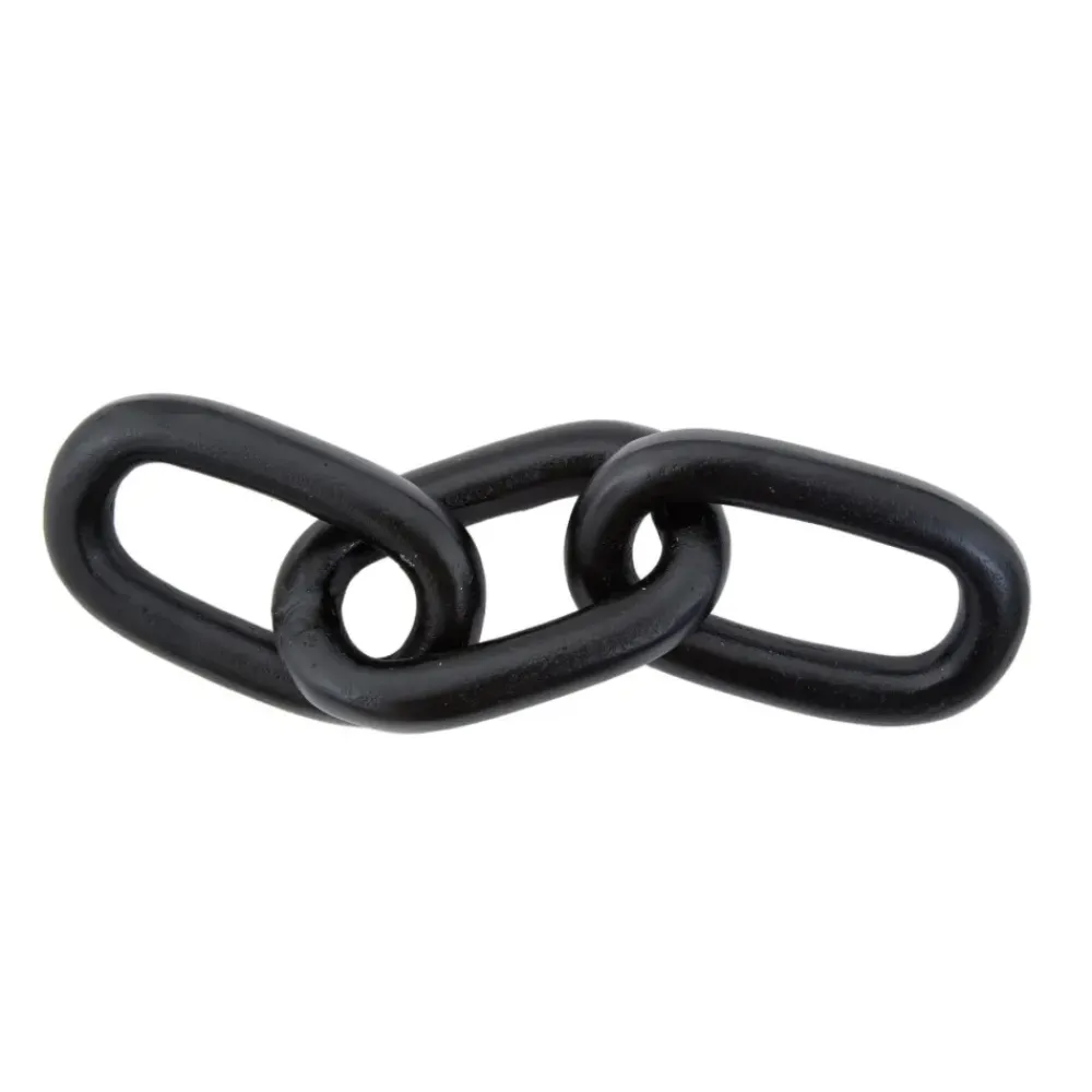 Table Top|Contemporary^Statues & Sculptures Triple Link 5cm Black Metal Indoor Sculpture