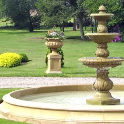 Water Features^Statues & Sculptures Triple Tier Fountain & Pool Surround Stone Water Feature
