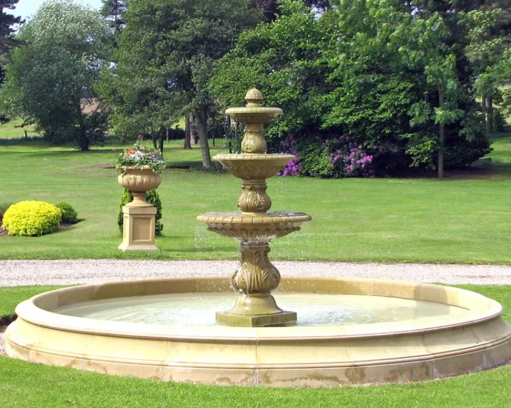 Water Features^Statues & Sculptures Triple Tier Fountain & Pool Surround Stone Water Feature