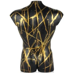 Figurative|Table Top^Statues & Sculptures Valiant Torso 50cm Black Resin Indoor Sculpture