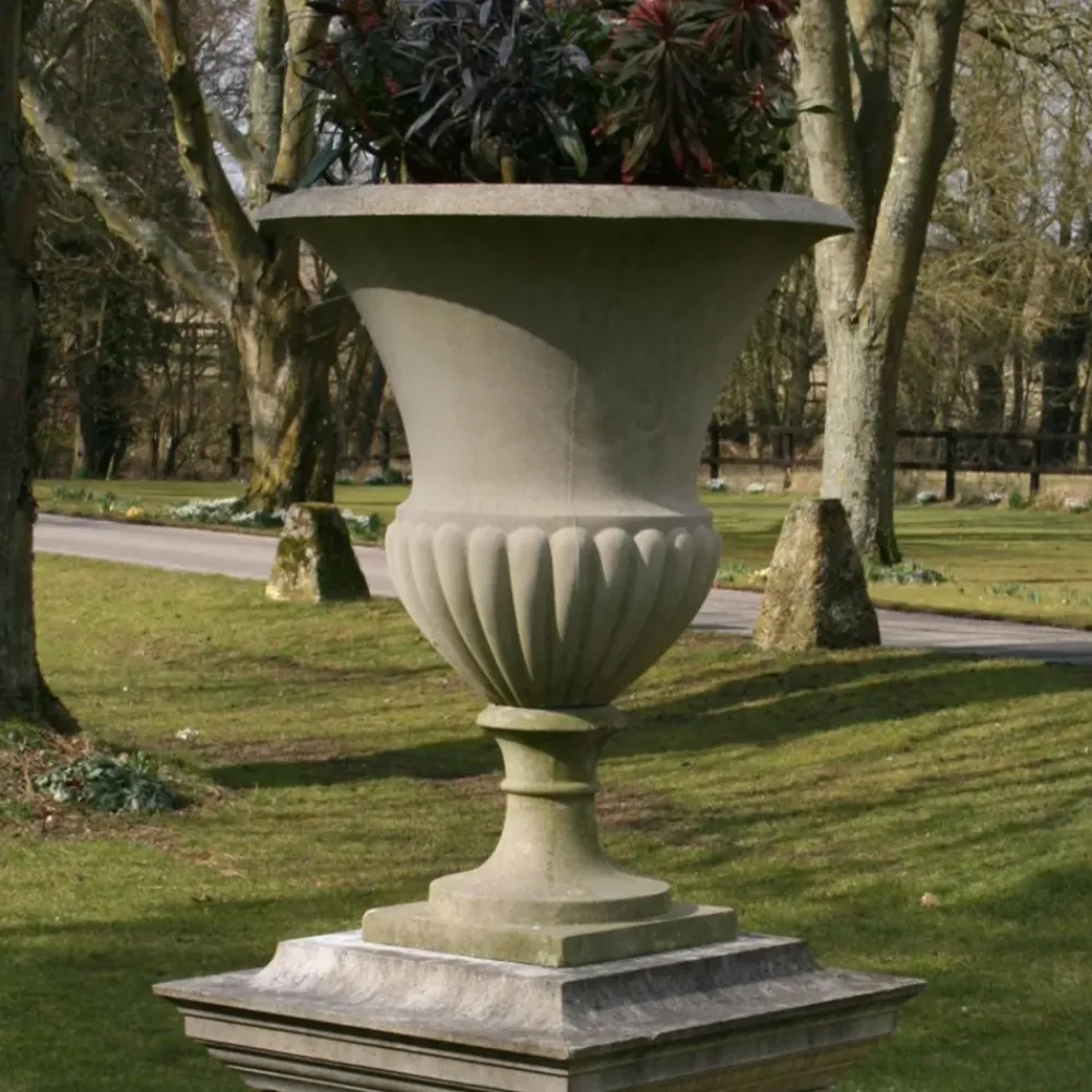 Large|Round^Statues & Sculptures Verona Vase Stone Garden Planter