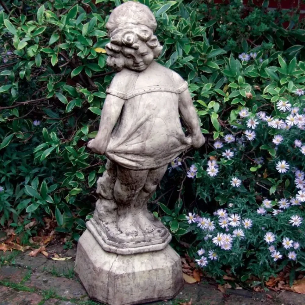 Children^Statues & Sculptures Victorian Girl 80cm Stone Garden Statue