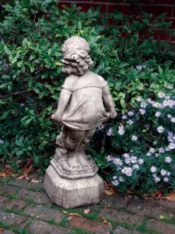 Children^Statues & Sculptures Victorian Girl 80cm Stone Garden Statue