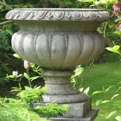 Large|Round^Statues & Sculptures Victorian Tazza Stone Garden Planter