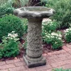 Bird Baths^Statues & Sculptures Vine Design Stone Garden Birdbath