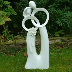 Modern^Statues & Sculptures Wedding Bliss 85cm Marble Resin Garden Statue
