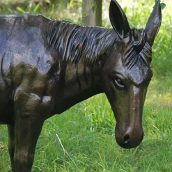 Farm^Statues & Sculptures Wild Donkey Bronze Metal Garden Statue